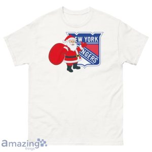 New York Rangers Santa Claus Logo Christmas T Shirt Product Photo 2