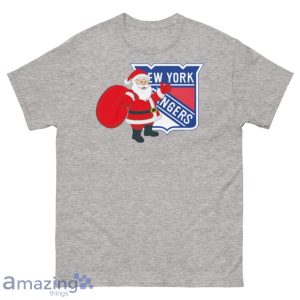 New York Rangers Santa Claus Logo Christmas T Shirt Product Photo 3