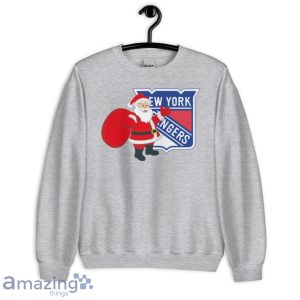 New York Rangers Santa Claus Logo Christmas T Shirt Product Photo 4