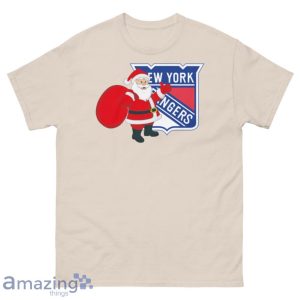 New York Rangers Santa Claus Logo Christmas T Shirt Product Photo 1