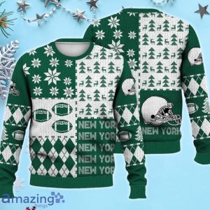 New York Ugly Sweater Christmas, Retro Football American Sweatshirt Pattern 3D For Fans Product Photo 1
