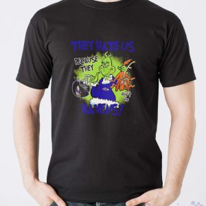 NFL Baltimore Ravens Grinch They Hate Us Because Grinch They Aint Us Ravens Shirt image NFL Baltimore Ravens Grinch They Hate Us Because Grinch They Aint Us Ravens Shirt - Men T-Shirt