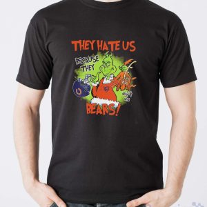 NFL Chicago Bears Grinch They Hate Us Because Grinch They Aint Us Bears Shirt - Men T-Shirt