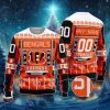 Nfl Cincinnati Bengals Custom Name And Number Personalized Ugly Christmas Sweaters Unique Gift