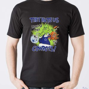 NFL Dallas Cowboys Grinch They Hate Us Because Grinch They Aint Us Cowboys Shirt - Men T-Shirt