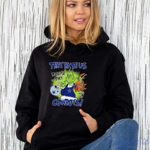 NFL Dallas Cowboys Grinch They Hate Us Because Grinch They Aint Us Cowboys Shirt - Unisex Hoodie
