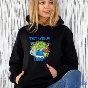 NFL Detroit Lions Grinch They Hate Us Because Grinch They Aint Us Lions Shirt Product Photo 6
