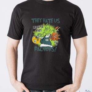 NFL Green Bay Packers Grinch They Hate Us Because Grinch They Aint Us Packers Shirt - Men T-Shirt