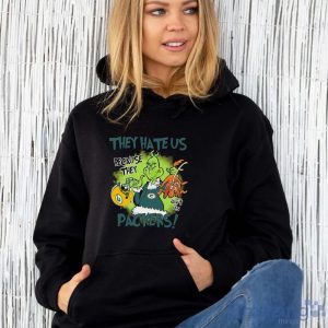 NFL Green Bay Packers Grinch They Hate Us Because Grinch They Aint Us Packers Shirt - Unisex Hoodie