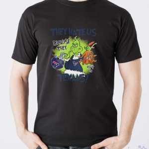NFL Houston Texans Grinch They Hate Us Because Grinch They Aint Us Texans Shirt - Men T-Shirt