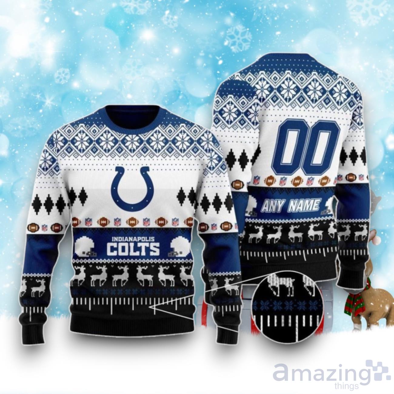 NFL Jacksonville Jaguars Playing Field Ugly Christmas Sweater Custom Number & Name image NFL Jacksonville Jaguars Playing Field Ugly Christmas Sweater Custom Number & Name Product Photo 1