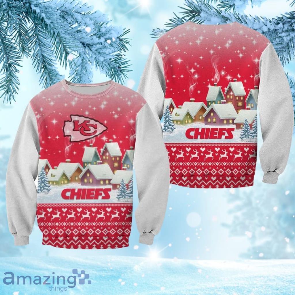 NFL Kansas City Chiefs Christmas Pattern Limited Edition Snow Home Christmas Ugly Sweater Sweatshirt Gift For Big Fans image NFL Kansas City Chiefs Christmas Pattern Limited Edition Snow Home Christmas Ugly Sweater Sweatshirt Gift For Big Fans Product Photo 1