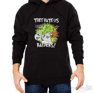 NFL Las Vegas Raiders Grinch They Hate Us Because Grinch They Aint Us Raiders Shirt - Men Black Hoodie