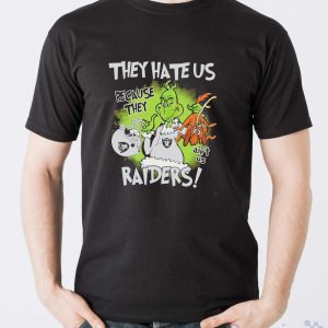 NFL Las Vegas Raiders Grinch They Hate Us Because Grinch They Aint Us Raiders Shirt - Men T-Shirt