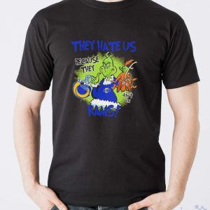 NFL Los Angeles Rams Grinch They Hate Us Because Grinch They Aint Us Rams Shirt - Men T-Shirt