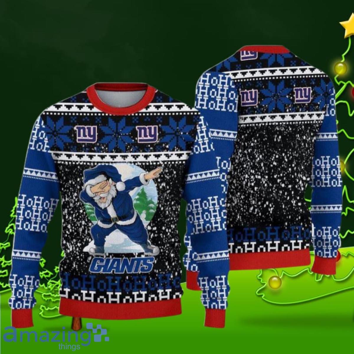 NFL New York Giants Santa Claus Ho Ho Ho Ugly Christmas Sweater Best Gifts image NFL New York Giants Santa Claus Ho Ho Ho Ugly Christmas Sweater Best Gifts Product Photo 1