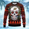 NHL Anaheim Ducks Skull Flower Ugly Christmas Ugly Sweater Gift For Fans Christmas