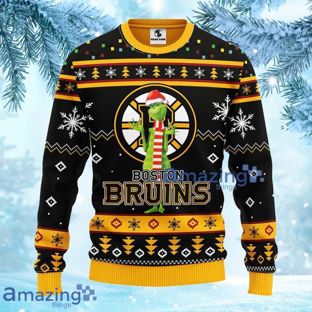 NHL Boston Bruins Funny Grinch Christmas Ugly Sweater Gift For Fans Christmas image NHL Boston Bruins Funny Grinch Christmas Ugly Sweater Gift For Fans Christmas Product Photo 1