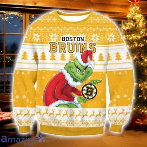 NHL Boston Bruins Grinch Ugly Christmas Sweater Christmas Gift For Sport Fans Product Photo 1
