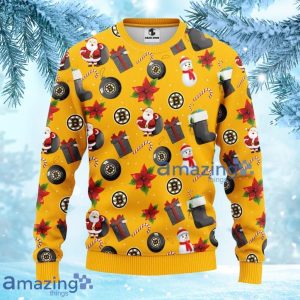 NHL Boston Bruins Santa Claus Snowman Christmas Ugly Sweater Gift For Fans Christmas image NHL Boston Bruins Santa Claus Snowman Christmas Ugly Sweater Gift For Fans Christmas Product Photo 3