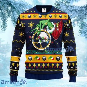 NHL Buffalo Sabres Grinch Christmas Ugly Sweater Gift For Fans Christmas image NHL Buffalo Sabres Grinch Christmas Ugly Sweater Gift For Fans Christmas Product Photo 2