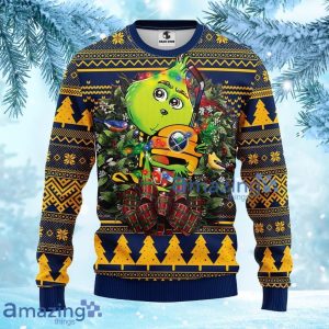 NHL Buffalo Sabres Grinch Hug Christmas Ugly Sweater Gift For Fans Christmas Product Photo 1