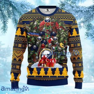 NHL Buffalo Sabres Tree Ugly Christmas Fleece Sweater Gift For Fans Christmas Product Photo 1