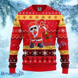 NHL Calgary Flames Dabbing Santa Claus Christmas Ugly Sweater Gift For Fans Christmas Product Photo 2