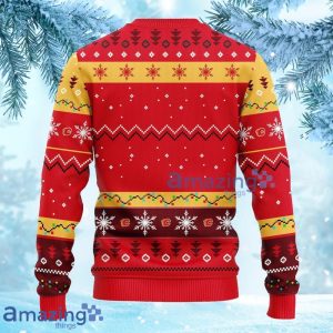 NHL Calgary Flames Dabbing Santa Claus Christmas Ugly Sweater Gift For Fans Christmas Product Photo 1
