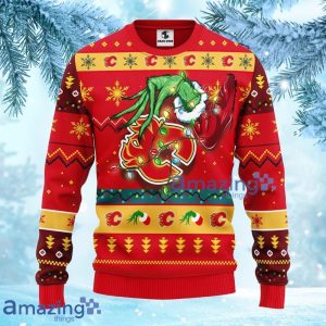 NHL Calgary Flames Grinch Christmas Ugly Sweater Gift For Fans Christmas Product Photo 2