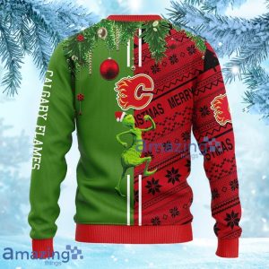 NHL Calgary Flames Grinch & Scooby Doo Christmas Ugly Sweater Gift For Fans Christmas Product Photo 2