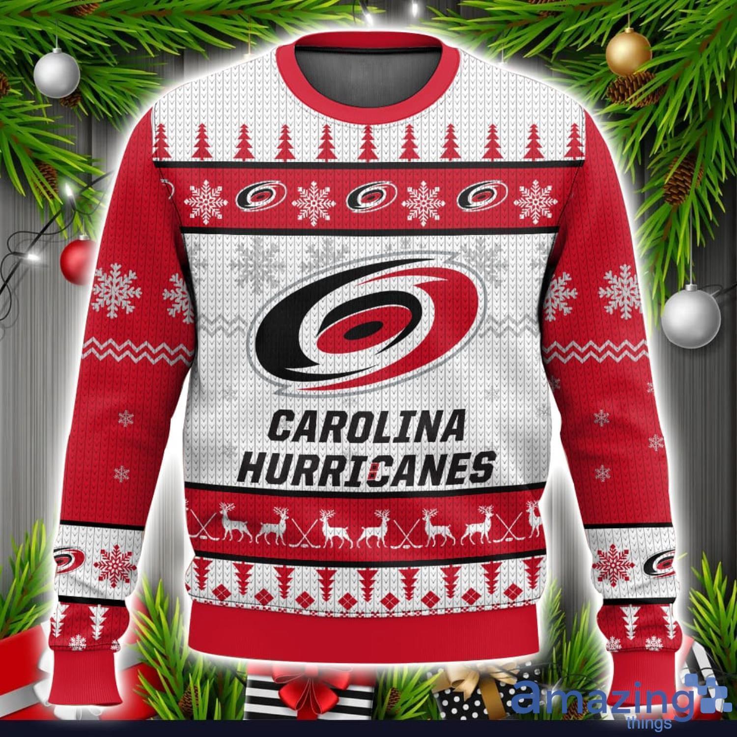 NHL Carolina Hurricanes 3D Ugly Christmas Sweater Men And Women Christmas Gift Product Photo 1