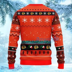 NHL Chicago Blackhawks 12 Grinch Xmas Day Christmas Ugly Sweater Gift For Fans Christmas Product Photo 3
