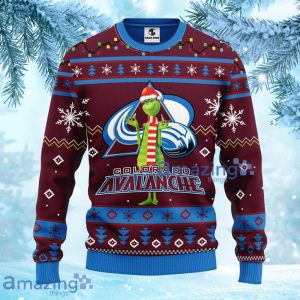 NHL Colorado Avalanche Funny Grinch Christmas Ugly Sweater Gift For Fans Christmas Product Photo 1