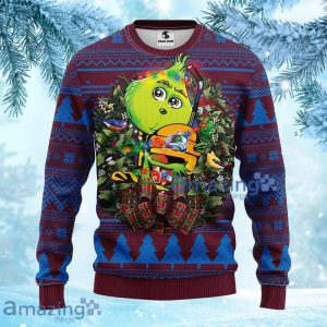 NHL Colorado Avalanche Grinch Hug Christmas Ugly Sweater Gift For Fans Christmas Product Photo 1