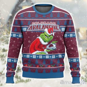 NHL Colorado Avalanche Grinch Ugly Christmas Sweater Limited Edition Gift For Men & Women Product Photo 1