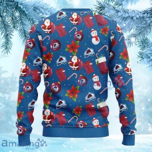 NHL Colorado Avalanche Santa Claus Snowman Christmas Ugly Sweater Gift For Fans Christmas Product Photo 2