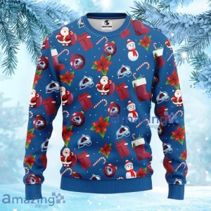 NHL Colorado Avalanche Santa Claus Snowman Christmas Ugly Sweater Gift For Fans Christmas Product Photo 3