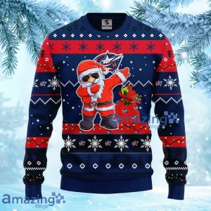 NHL Columbus Blue Jackets Dabbing Santa Claus Christmas Ugly Sweater Gift For Fans Christmas Product Photo 2