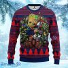 NHL Columbus Blue Jackets Groot Hug Christmas Ugly Sweater Gift For Fans Christmas