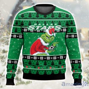 NHL Dallas Stars Grinch Ugly Christmas Sweater Limited Edition Gift For Men & Women Product Photo 1