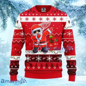 NHL Detroit Red Wings Dabbing Santa Claus Christmas Ugly Sweater Gift For Fans Christmas Product Photo 2