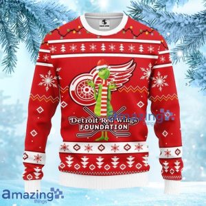 NHL Detroit Red Wings Funny Grinch Christmas Ugly Sweater Gift For Fans Christmas Product Photo 3