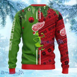 NHL Detroit Red Wings Grinch & Scooby Doo Christmas Ugly Sweater Gift For Fans Christmas Product Photo 2