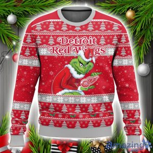 NHL Detroit Red Wings Grinch Ugly Christmas Sweater Christmas Gift Unisex Men And Women Sweater Product Photo 1