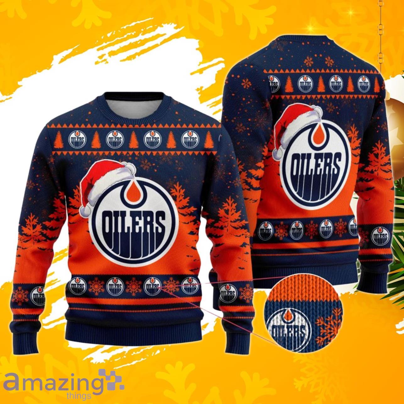 Oilers ugly christmas top sweater