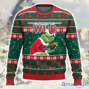 NHL Minnesota Wild Grinch Ugly Christmas Sweater Limited Edition Gift For Men & Women Product Photo 1