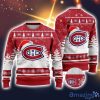 NHL Montreal Canadiens Logo Wearing Santa Hat Ugly Christmas Sweater For Fans
