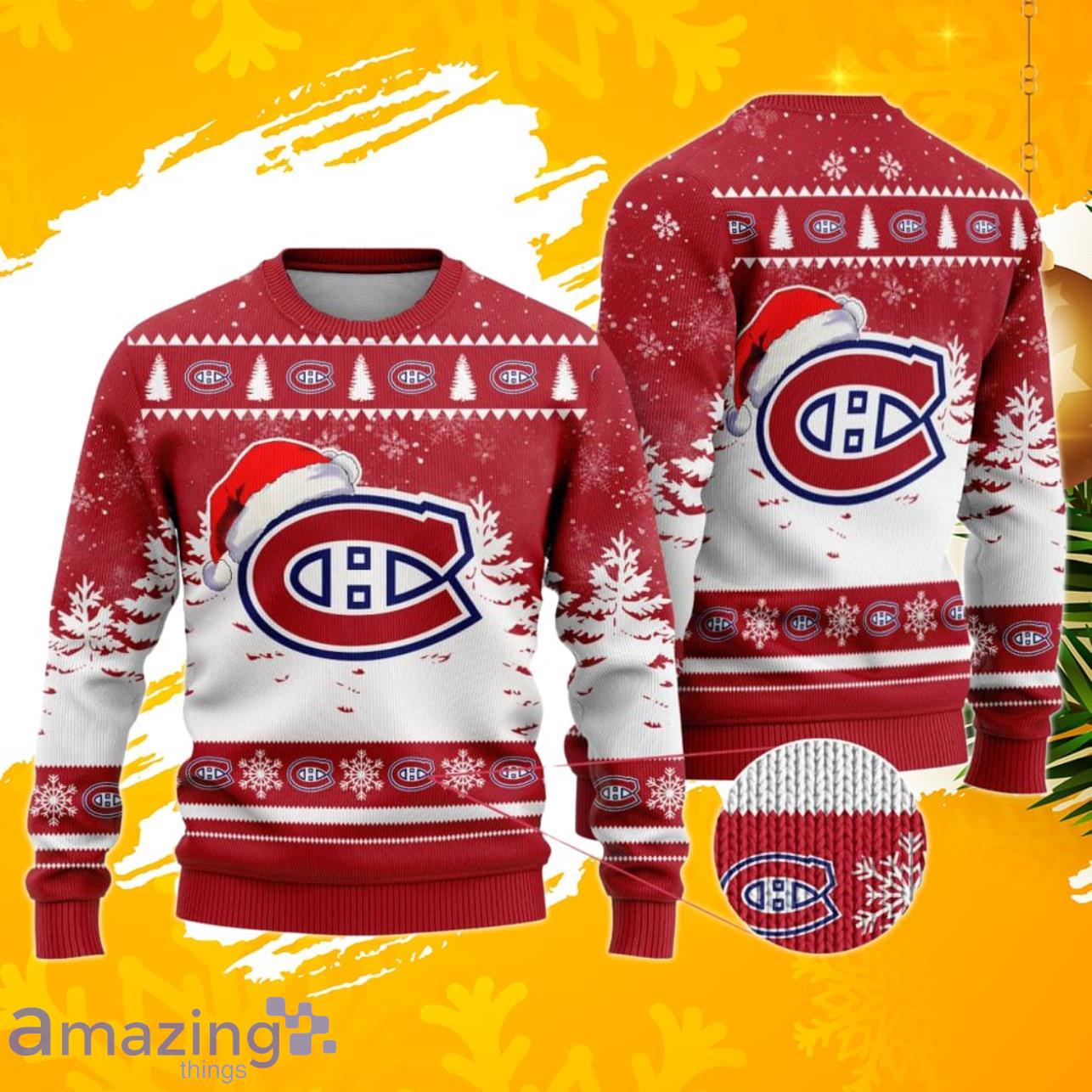 NHL Montreal Canadiens Special 3D Ugly Christmas Sweater 2023 For Fans image NHL Montreal Canadiens Special 3D Ugly Christmas Sweater 2023 For Fans Product Photo 1