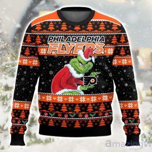 NHL Philadelphia Flyers Grinch Ugly Christmas Sweater Limited Edition Gift For Men & Women Product Photo 1